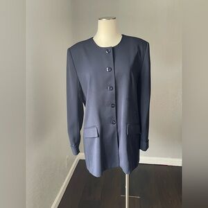 Jacqueline Farrer size 16 women's Business jacket navy blue